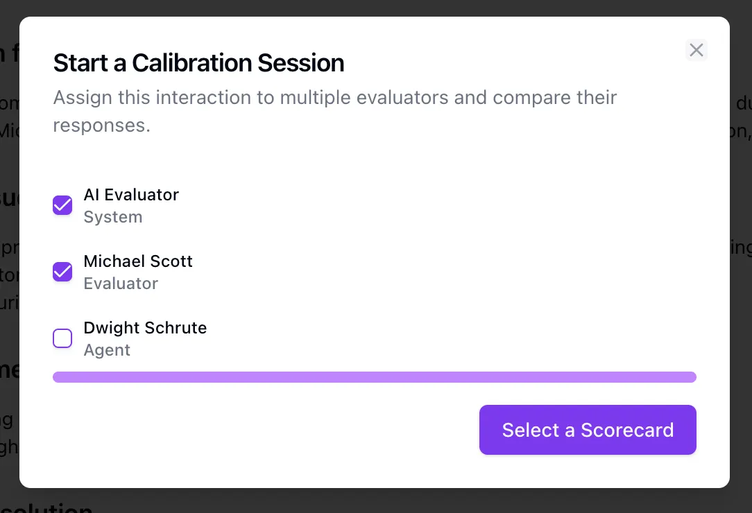 QA Calibration between humans and AI in Voxjar