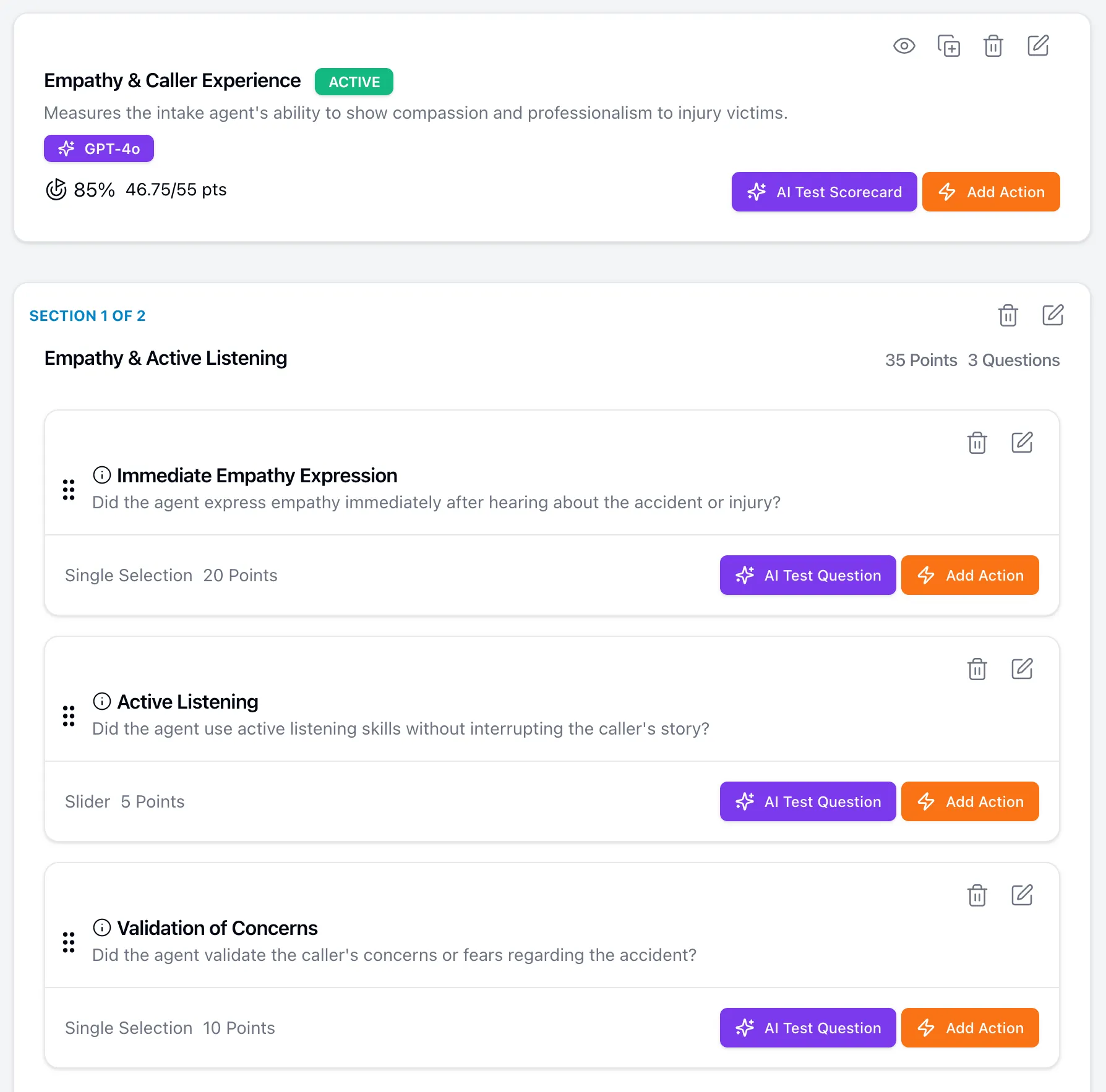 Voxjar Split view showing AI handling compliance and humans handling empathy