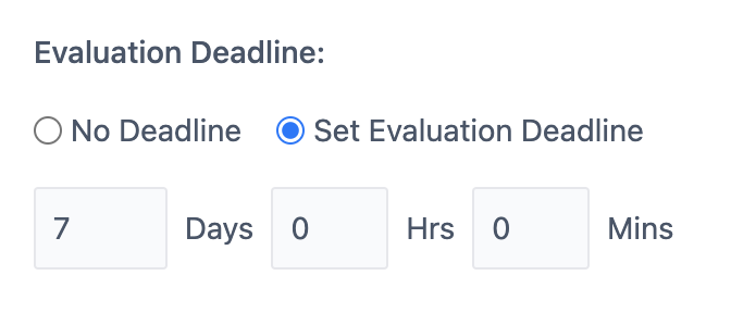 Set the deadline for QA scores from human evaluators